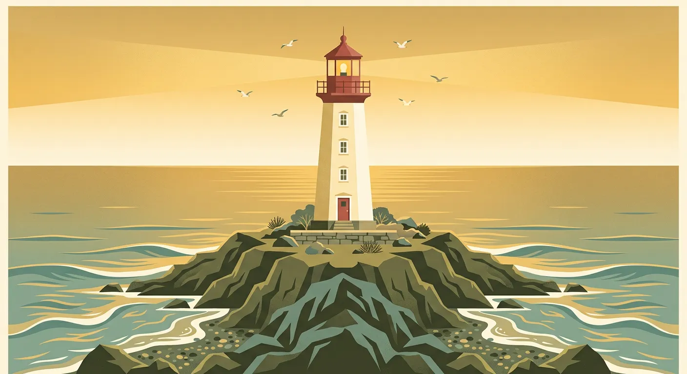 Lighthouse at golden hour